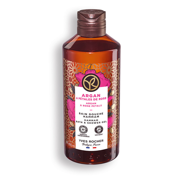 Argan & Rose Petals Hammam Bath & Shower Gel, 400 ml
