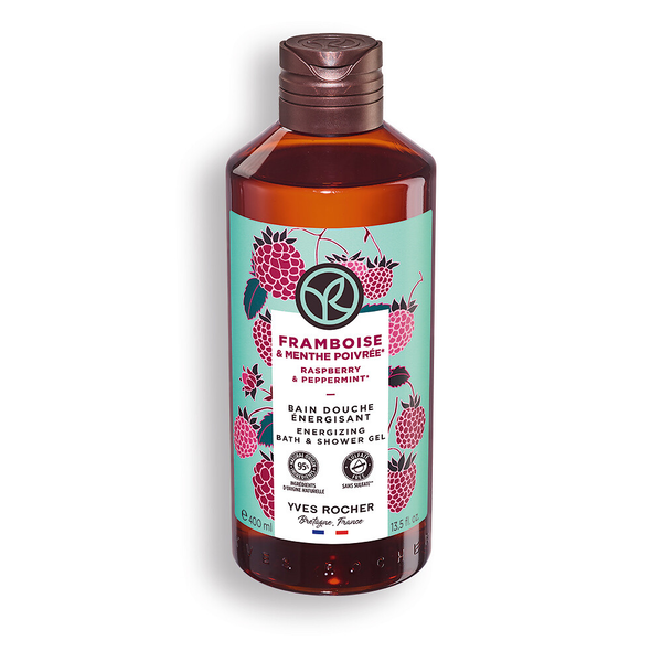 Raspberry & Peppermint Energizing Bath & Shower Gel, 400 ml
